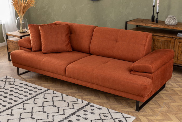 Atelier Del Sofa Sofá-cama 3 Plazas Mustang Naranja Estilo Industrial Hotelero